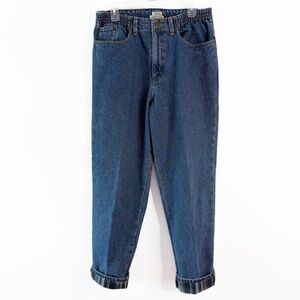 Vintage‎ 80s 90s L.L. Bean Original Fit Relaxed Plaid Flannel-Lined Jeans 12 MT